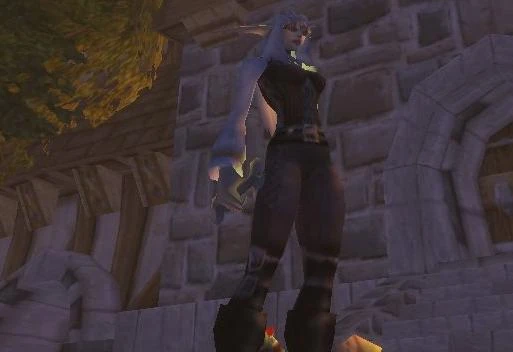 Tymora at home in the Dwarven District of Stormwind.