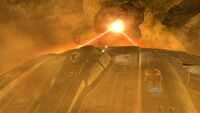 Enterprise firing forward phase cannons