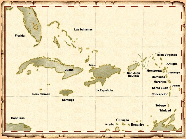 Mapa del Caribe