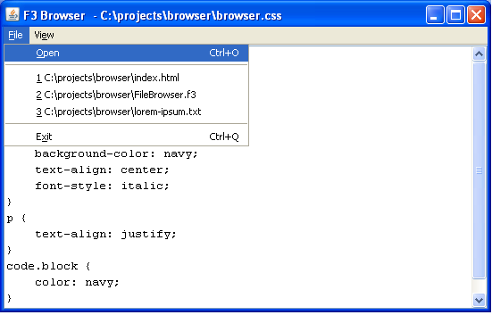 Browser-recent-files