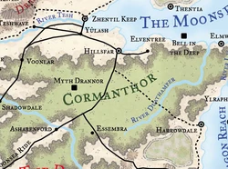 Myth Drannor's location in the forest of Cormanthor