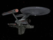 USS Enterprise alongside the Antares