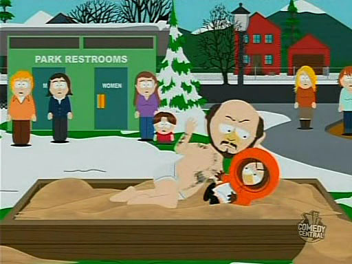 Image result for randy and kenny cheesing south park