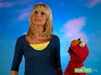 Backstage with Elmo - Heidi Klum