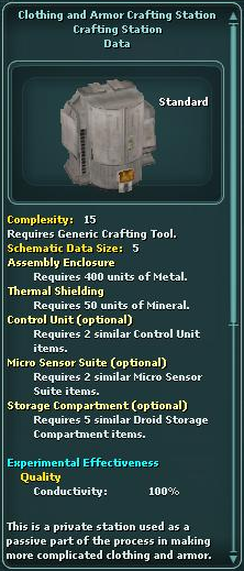 ClothingAndArmorCraftingStation