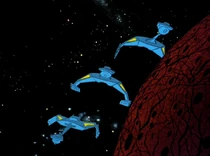 Romulan D7s ambush Enterprise, 2270.jpg