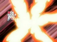 EP520 Zangoose usando llamarada