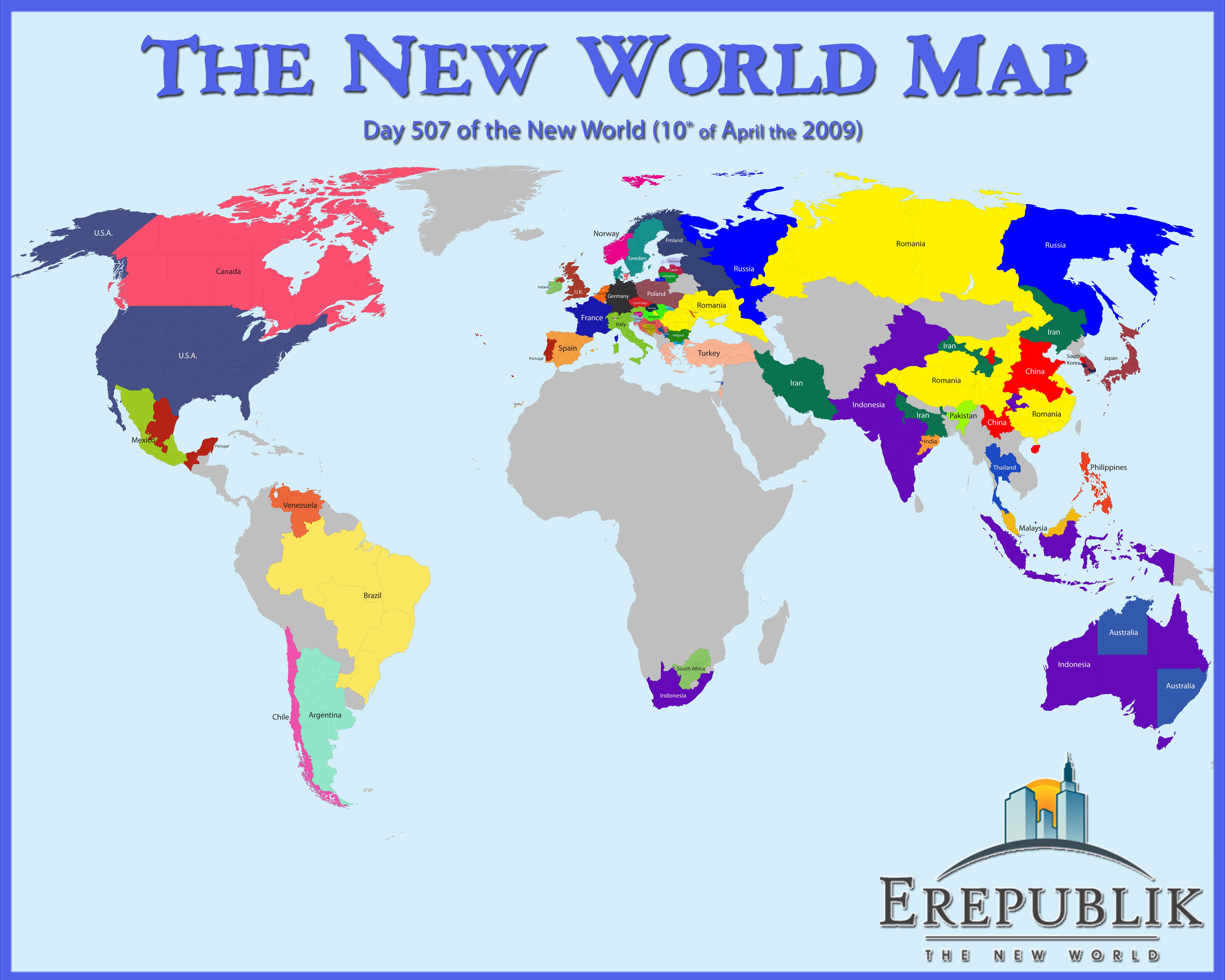 World Map Geopolitical