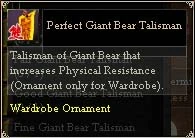 Perfect Giant Bear Talisman