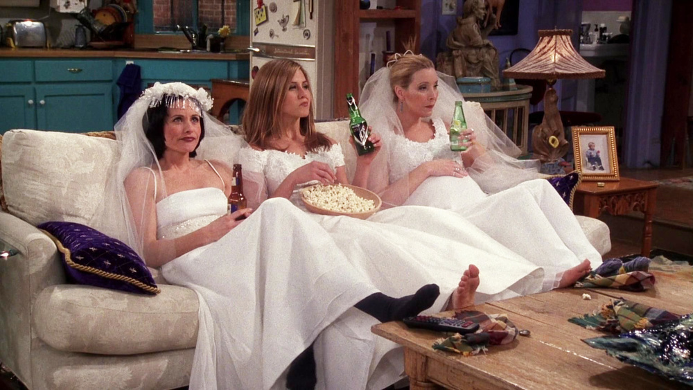 ... Emilyâ€™s wedding dress, Rachel is depressed about Rossâ€™s engagement