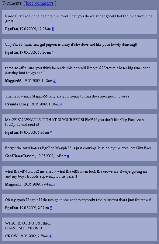 Cityface comments 2
