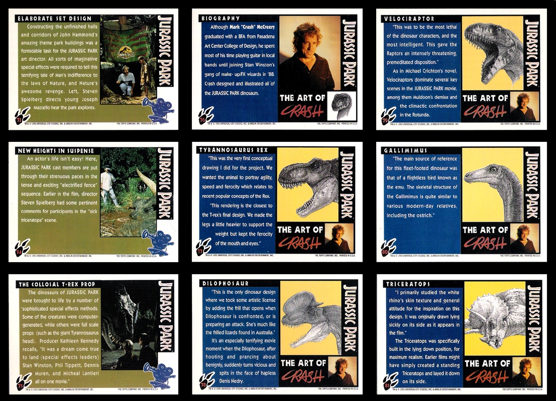 Topps/Card Set 1 - Page 9 - Park Pedia - Jurassic Park, Dinosaurs ...