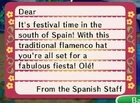 The Flamenco Hat letter