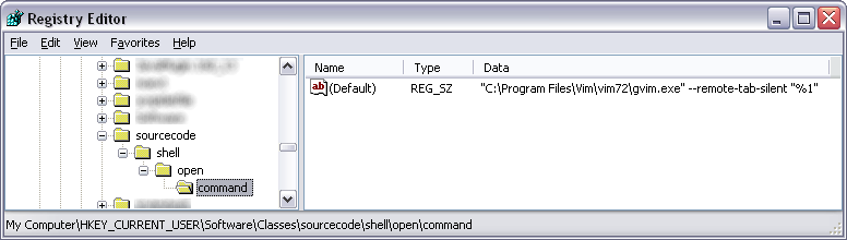 User-specific associations ftype reg key