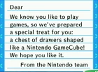 The GameCube Chest letter