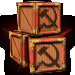 Three Red Hammer Crates