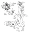 Asphyxia Line Art