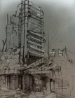Destroyed skyscraper