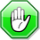 Stop hand nuvola green