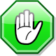 Stop hand nuvola green