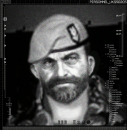 Captain John Price wearing the standard SAS uniform and sand-colored (or beige) beret in his dossier in Call of Duty: Modern Warfare 2
