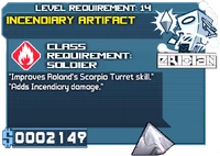 Artifact incendiary lvl1