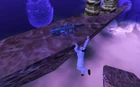 Scientist hanging displacer