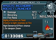 43 RPG570 incendiary rocket launcher