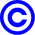 Blue copyright