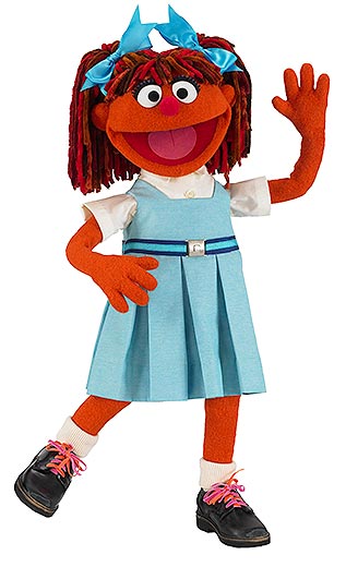 little girl muppet on sesame street