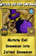 Mutate Jolted Snowman Treasure Card