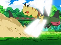 EP588 Pikachu esquivando