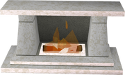Marble fireplace built