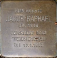 Jakob Raphael Stolperstein tom