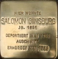 Salomon Ginsburg Stolperstein tom