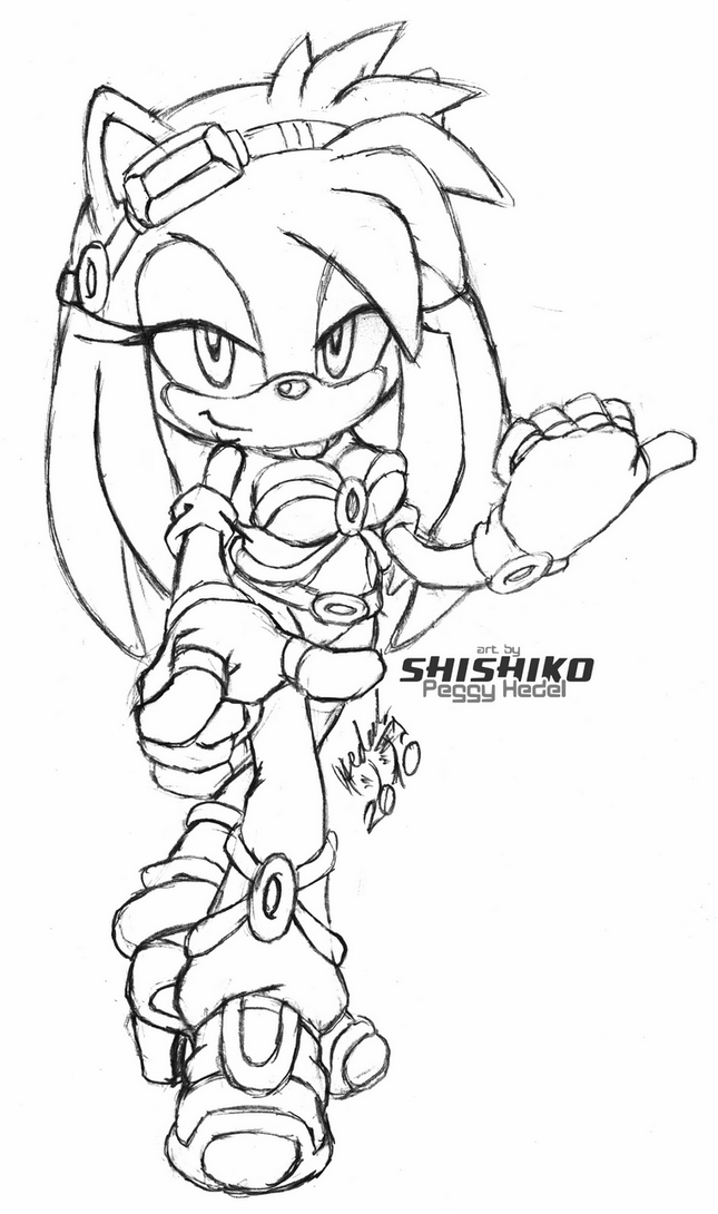 Sonic Wolf Coloring Pages Sketch Coloring Page