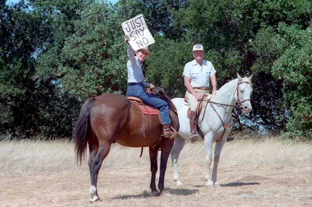 Just Say No. Nancy and Ronald Reagan