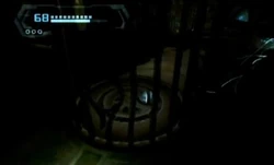 Samus activating one side of bridge in machineworks loction