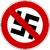 Hakenkreuz im Verbotsschild