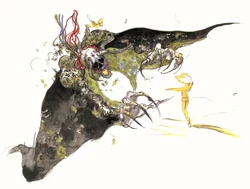 Deathgaze artwork from Final Fantasy VI by Yoshitaka Amano.