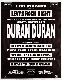 Poster duran duran ahoy rotterdam 4 september 1993