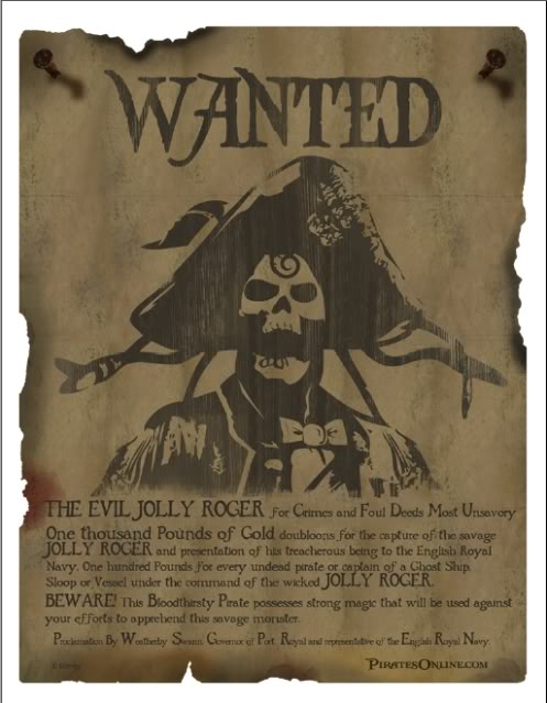 wanted pirate poster