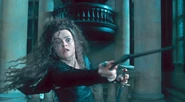 Bellatrix Lestrange holding the Godric Gryffindor's sword