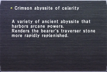 Crimson abyssite of celerity