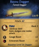 Bayou dagger