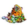 Terrifying teeming Halloween Basket