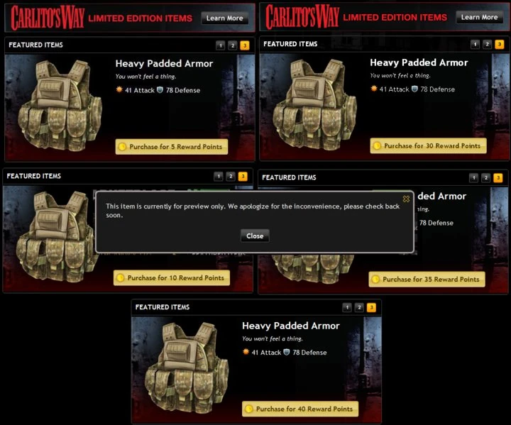 Heavypaddedarmorprices