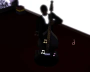 Playing the bass in black light