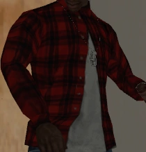 Camisa escocesa en probador