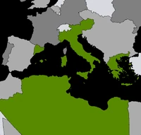Map of the Nuovo Impero Romano